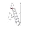 Imagem de Escada De Alumínio Dupla 6 Degraus Natural 120kg Reisam
